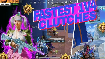 FASTEST 🔥 1V4 CLUTCHES IN CONQUEROR LOBBY |BGMI PUBG 