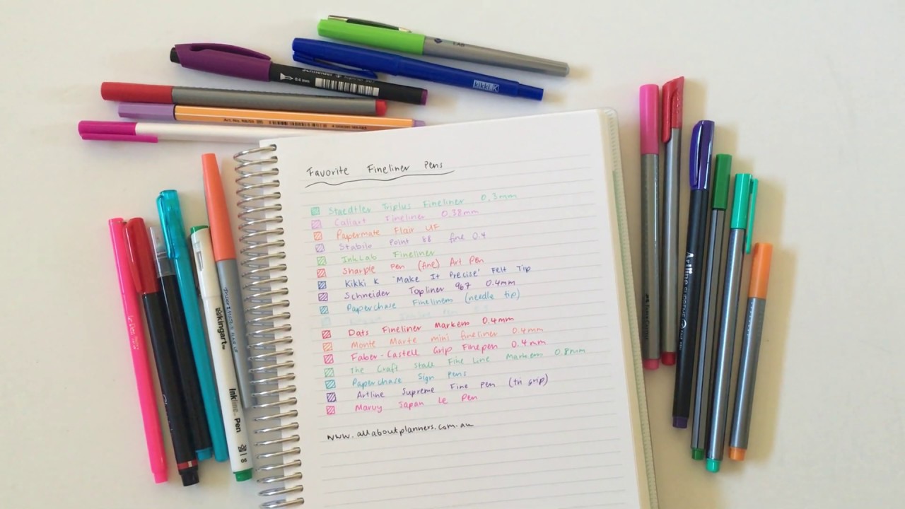 3 Best Fineline Pens for Bullet Journalling ⋆ The Petite Planner