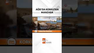 Ağrıda Felaket Filmlerini Andıran Görüntüler