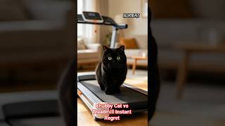Chubby Cat vs Treadmill Instant Regret#CatFail #FunnyCat #TreadmillCat #CutePets #Nognog