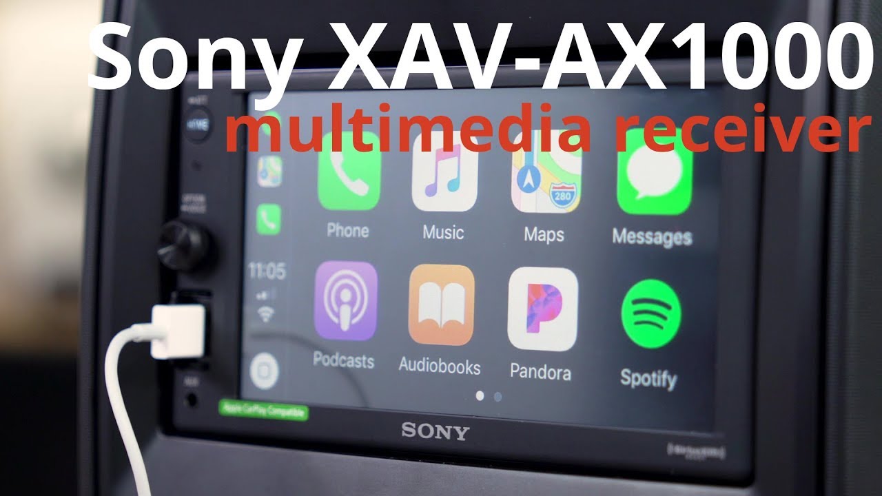 Sony XAV-AX1000 touchscreen receiver with Apple CarPlay | Crutchfield video