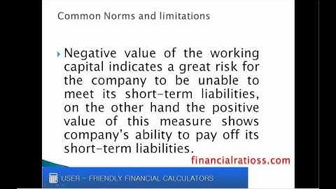 What is net working capital?