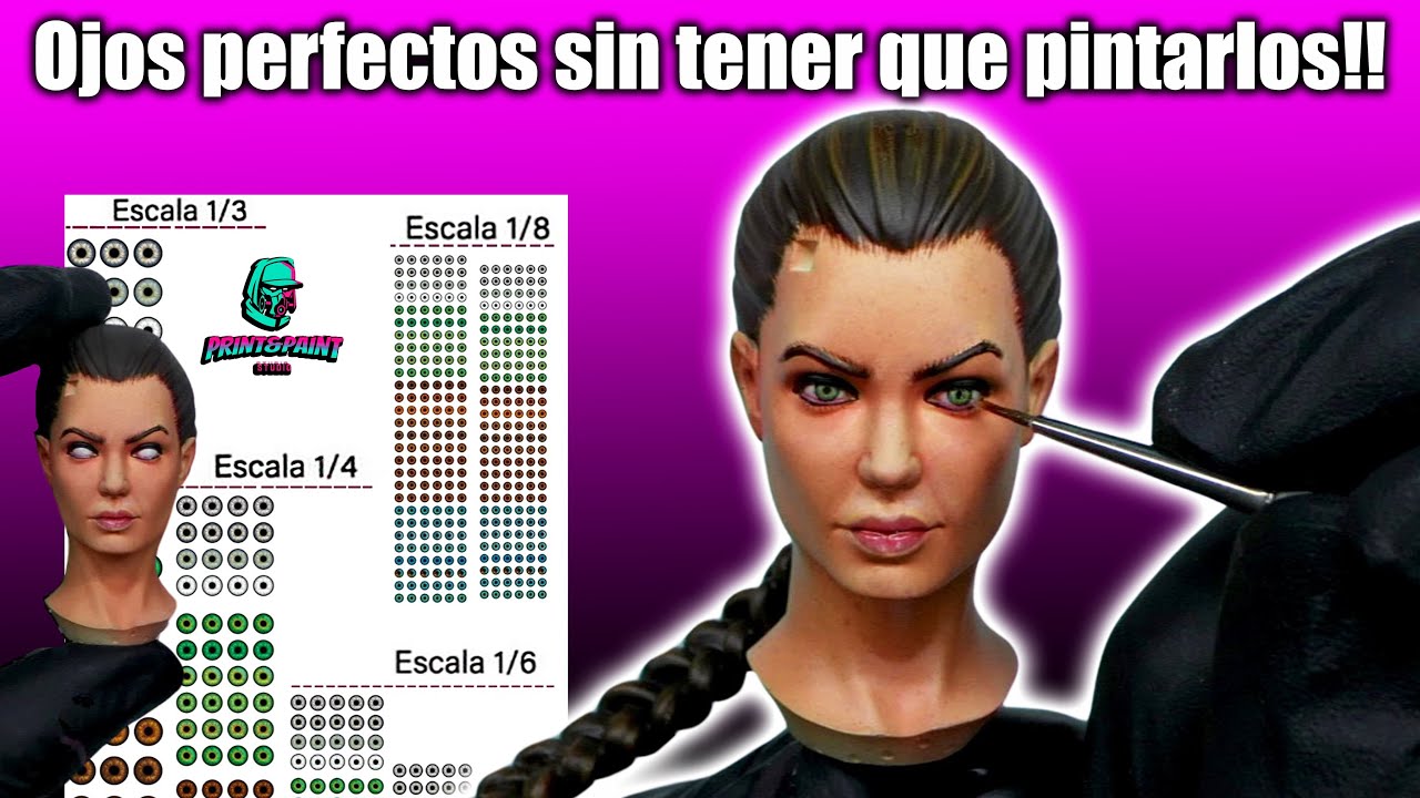 Ojos profesionales en tus figuras Facil y rapido!/ Impresion 3D