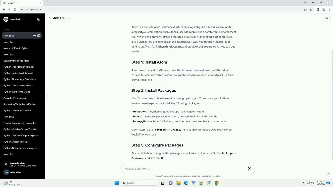 Atom text editor for python youtube
