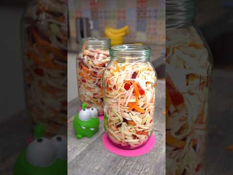 Pickled cabbage in a jar #cooking