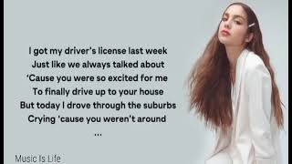Olivia Rodrigo - Driver License (Lyrics)