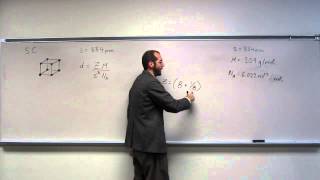 Simple Cubic Unit Cell - Density of Polonium 003