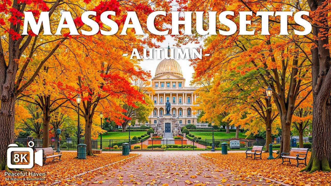 Autumn in Massachusetts 🍁 is a breathtaking display of nature's beauty  The vibrant forests of the