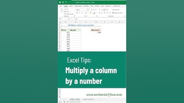 Multiply a column by a number in Excel