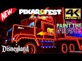FULL Pixar Fest PAINT THE NIGHT PARADE RETURNS!!! NEW *4K* FRONT ROW - Disneyland 2018