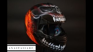 SKULL- MOTO helmet painting