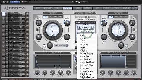 Access Virus Filters and Envelopes