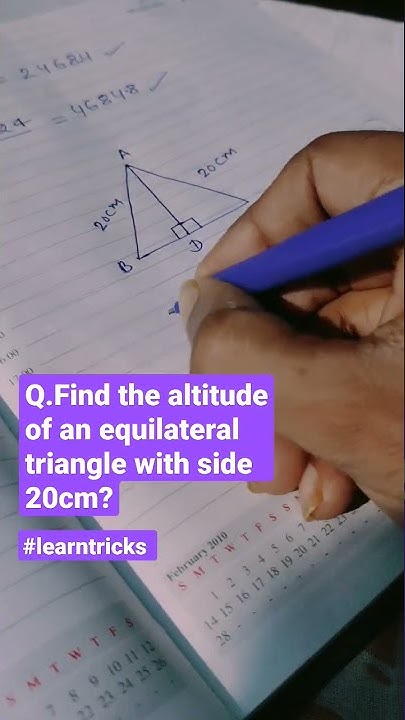 how-to-find-altitude-of-an-equilateral-triangle-tips-and-tricks-youtube