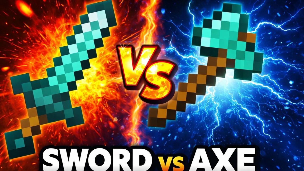 Minecraft Sword vs Axe ft @cronich_69