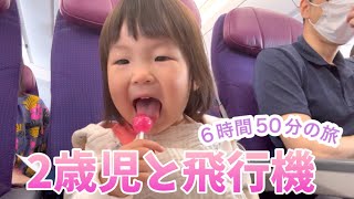【2歳児と飛行機】おもちゃお菓子youtubeで6時間50分を乗り切りました!