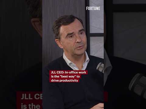 JLL CEO: In-office work is the "best way" to drive productivity #JLL #RTO