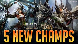 RAID COLLAB WITH 💥MONSTER HUNTER💥AMAZING NEW LEGENDARY CHAMPIONS! #testserver | Raid: Shadow Legends