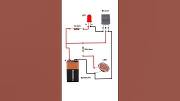 LDR sensor project circuit diagram #shorts #ldrproject