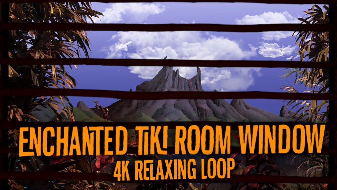 4K Disney ASMR Enchanted Tiki Room & Trader Sams Window Video 4 Hour ...
