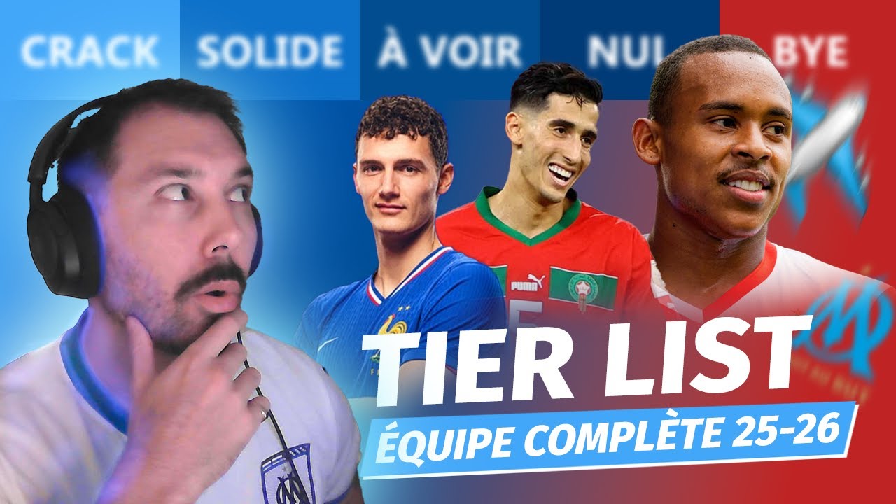 TIER LIST DU NOUVEL EFFECTIF DE L'OM 🔵 2025-2026