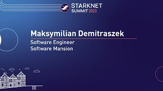 Starknet Foundry Workshop | Maksymilian Demitraszek Net Worth