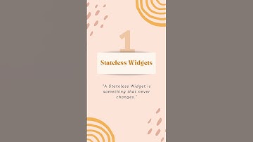 Stateful vs Stateless Widgets #flutter #appdevelopment #crossplatform #dart #coding