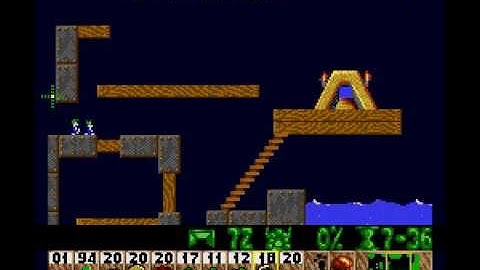 Tricky 08 Lemming Drops - 2371 Frames (Lemmings Genesis TAS)