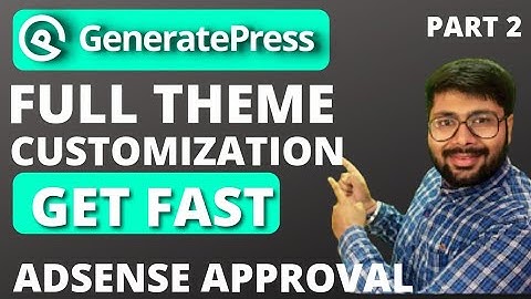 Generatepress theme tutorial Part 2 | generatepress free theme customization