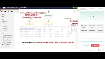 Binary  options touchscalper Version 3 1 autotrading bot for deriv app and binary com out now