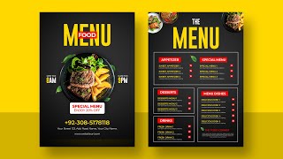 Photoshop Tutorial - Professional Restaurant Menu Design