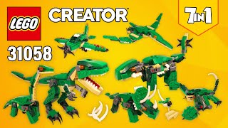 : All LEGO Dinosaurs [31058] T-Rex, Pterodactyl, Triceratops, Brontosaurus, Scorpion, Ankylosaurus...