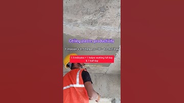 Ceiling plaster productivity (now a days ceiling plastering is rare) #civilengineering #realestate
