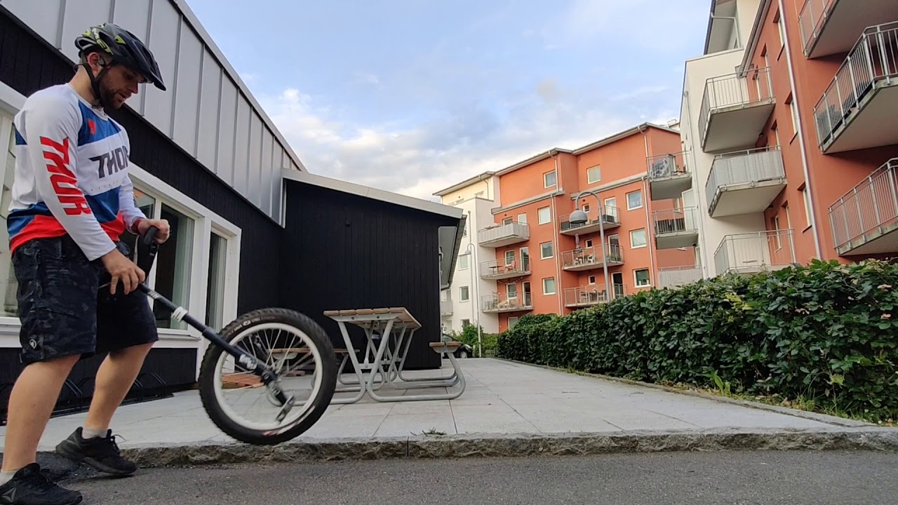 Unicycle jumping YouTube