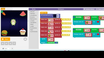 Sprite Lab in Code.org | Food APP | Coding with juniors