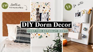 DIY DORM DECOR You Actually Want To Make! ✨ Affordable Renter Friendly Decor Ideas!