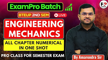 ExamPro Batch II Engineering Mechanics II All Chapter numerical in one shot @PolytechnicPathshala ​