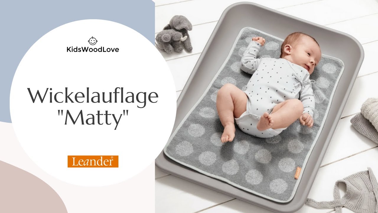 Leander Matty und Liegeunterlage "Topper" aus Bio-Baumwolle in 5 Farben