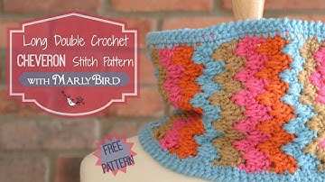 How to Crochet Long Double Crochet Chevron Stitch Pattern