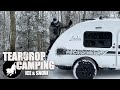 Teardrop camper. SOLO RELAXING CAMPING. CAMPING in the SNOW with dog. (Intech Luna). #camping #dog