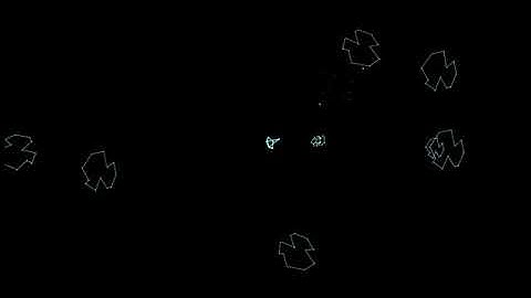 Asteroids Deluxe (Atari/1980) Gameplay
