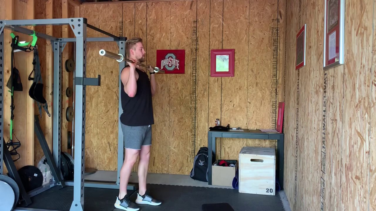 Standing barbell shoulder press variations - YouTube