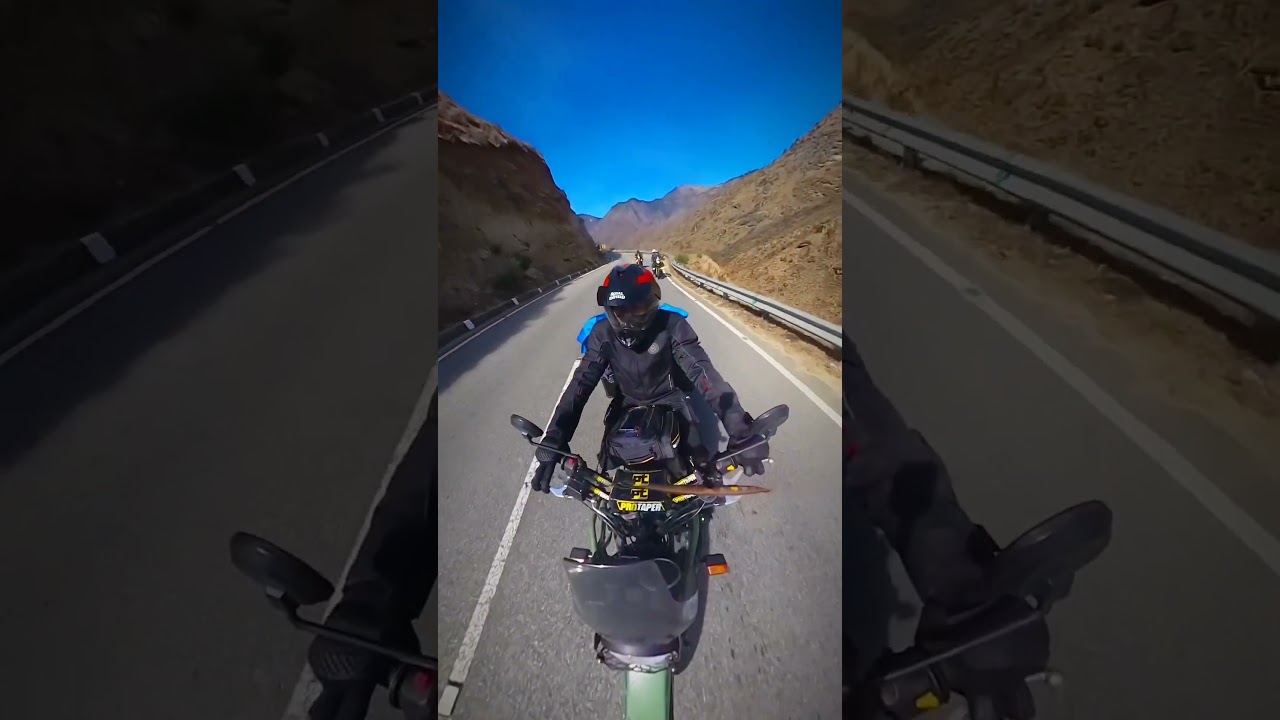 only In Bhutan will see beautiful view and blue sky when you ride in your fav motor bike. #bhutan