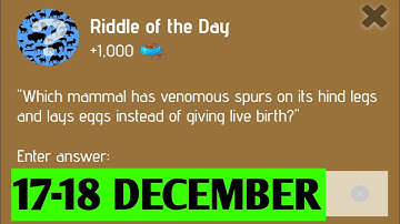 Riddle Of The Day Zoo 17 December | Zoo Riddle Of The Day | Riddle Of The Day X Empire