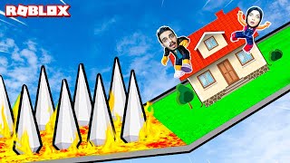 KAYAN EVDE HAYATTA KALMAK !!  Roblox Slide House Tumble