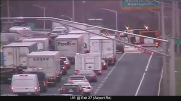 DOT VIDEO: Exit ramp from i-91 south closed in Hartford due to crash