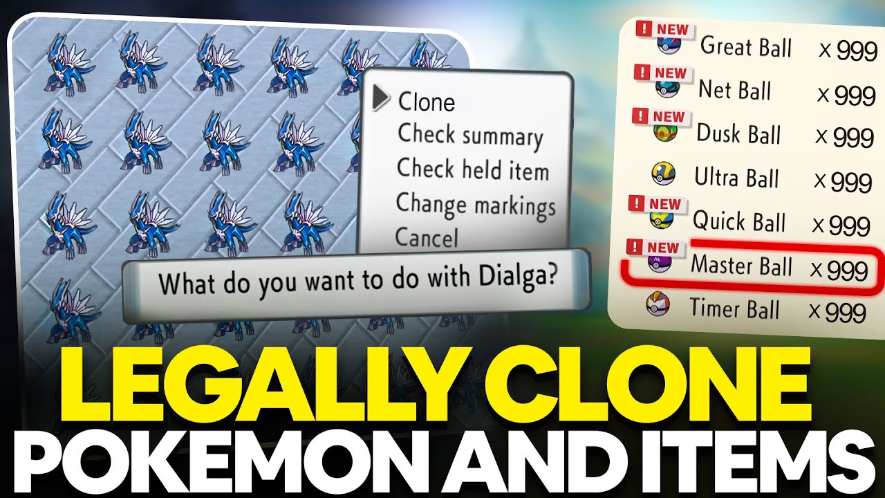 How to Clone Pokemon and Items in Pokemon Brilliant Diamond and Shining Pearl - 1.1.1  (Not Patched)