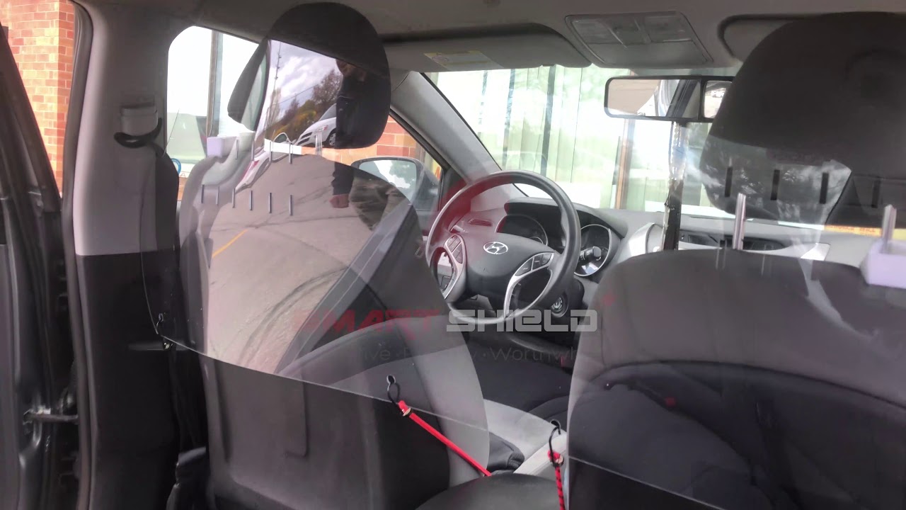 Customize sneeze Guard installed in Hyundai Elantra by The Smart Shields