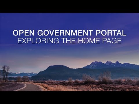 Maple Ridge Open Government Portal Tutorial: Exploring The Home Page