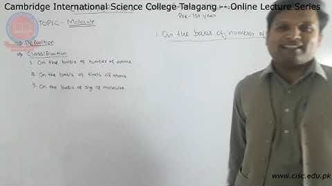 Pre-1st Year - [Chemistry] - Lecture#3 - Muhammad Safeer - CISC Online Lecture Series