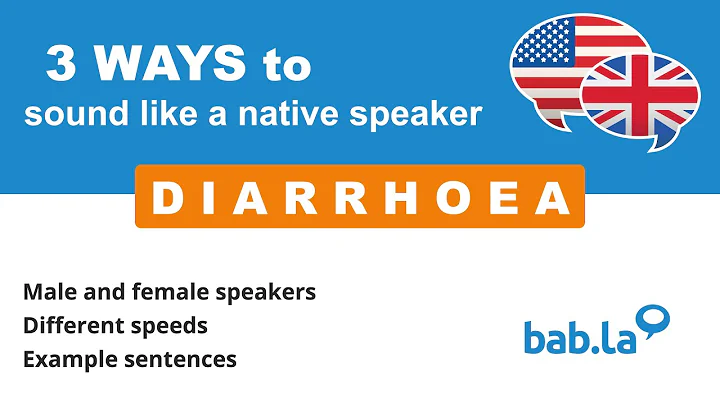 DIARRHOEA pronunciation | Improve your language with bab.la